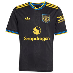 Manchester United Youth 2025/26 Third Replica Custom Jersey - Black | Adidas cheap