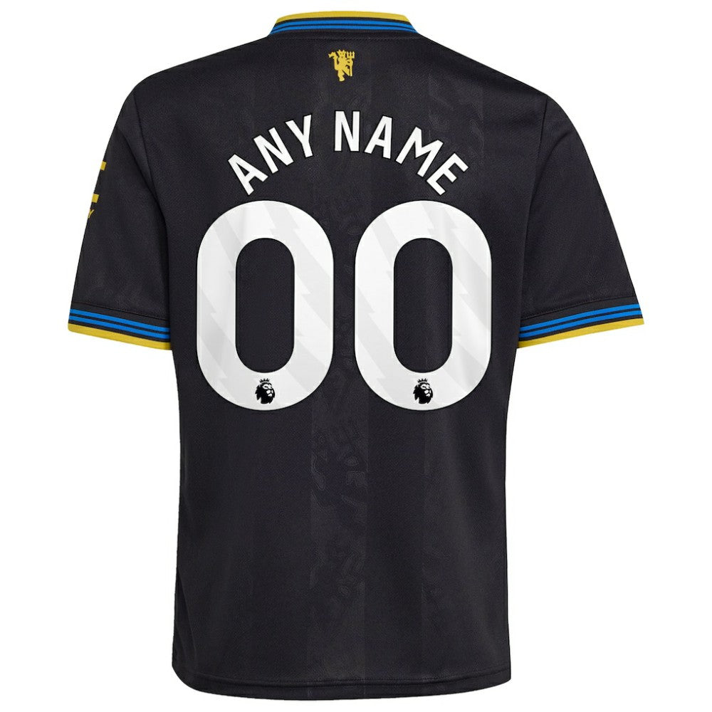 Manchester United Youth 2025/26 Third Replica Custom Jersey - Black | Adidas cheap