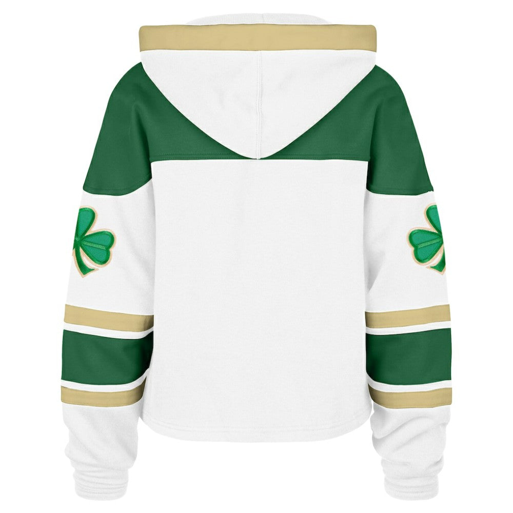 Chicago Blackhawks '47 Women's McLucky Cropped Lacer Hoodie White