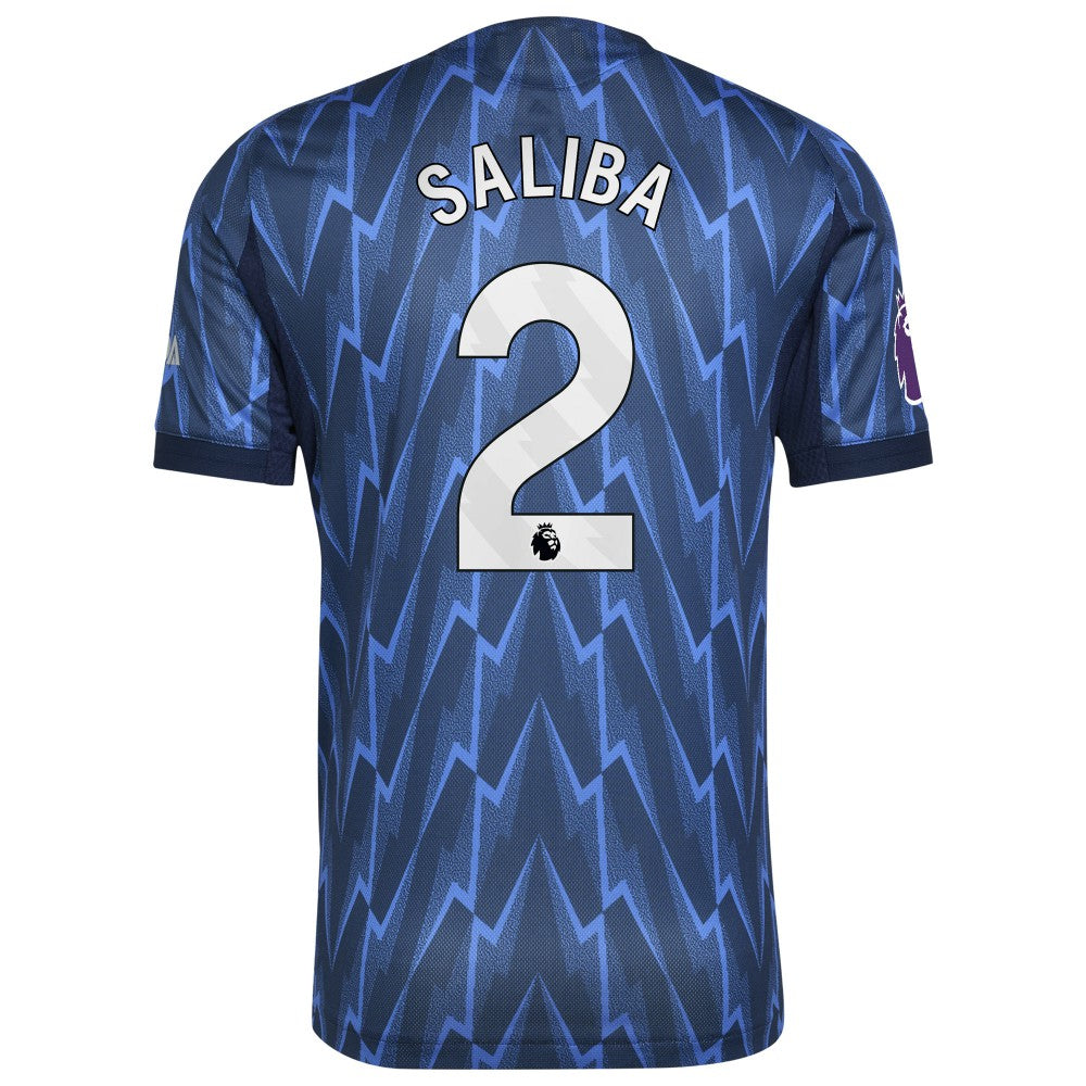 William Saliba Arsenal 2025/26 Away Player Jersey - Blue | Adidas for sale