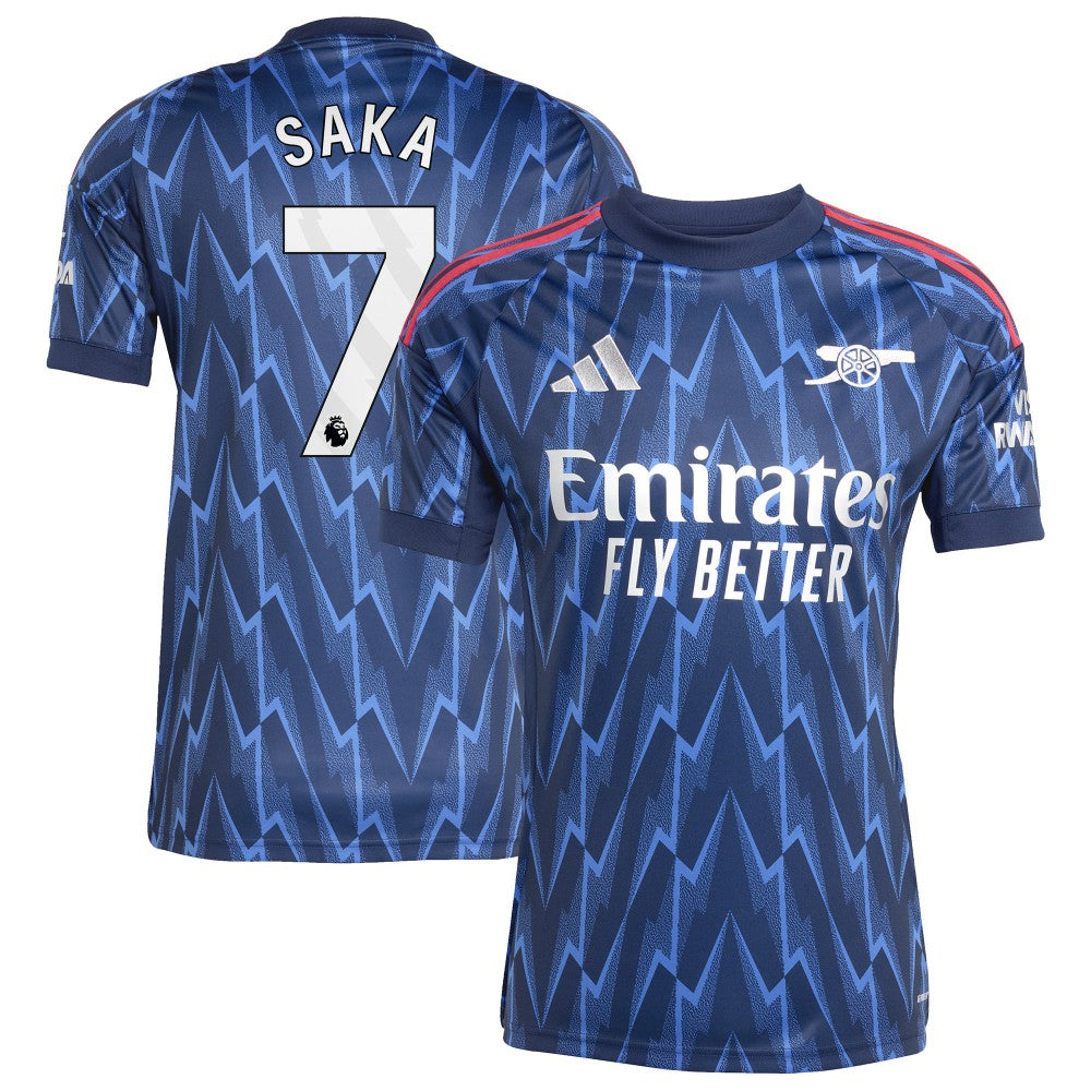 Bukayo Saka Arsenal 2025/26 Away Replica Player Jersey - Blue | Adidas sale