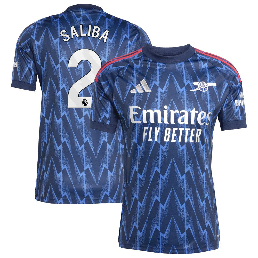 William Saliba Arsenal 2025/26 Away Replica Player Jersey - Blue | Adidas online