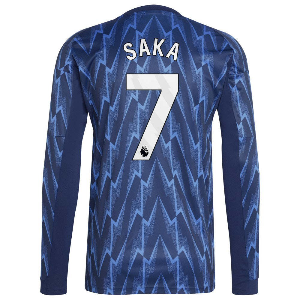 Bukayo Saka Arsenal 2025/26 Away Replica Long Sleeve Player Jersey - Blue | Adidas cheap