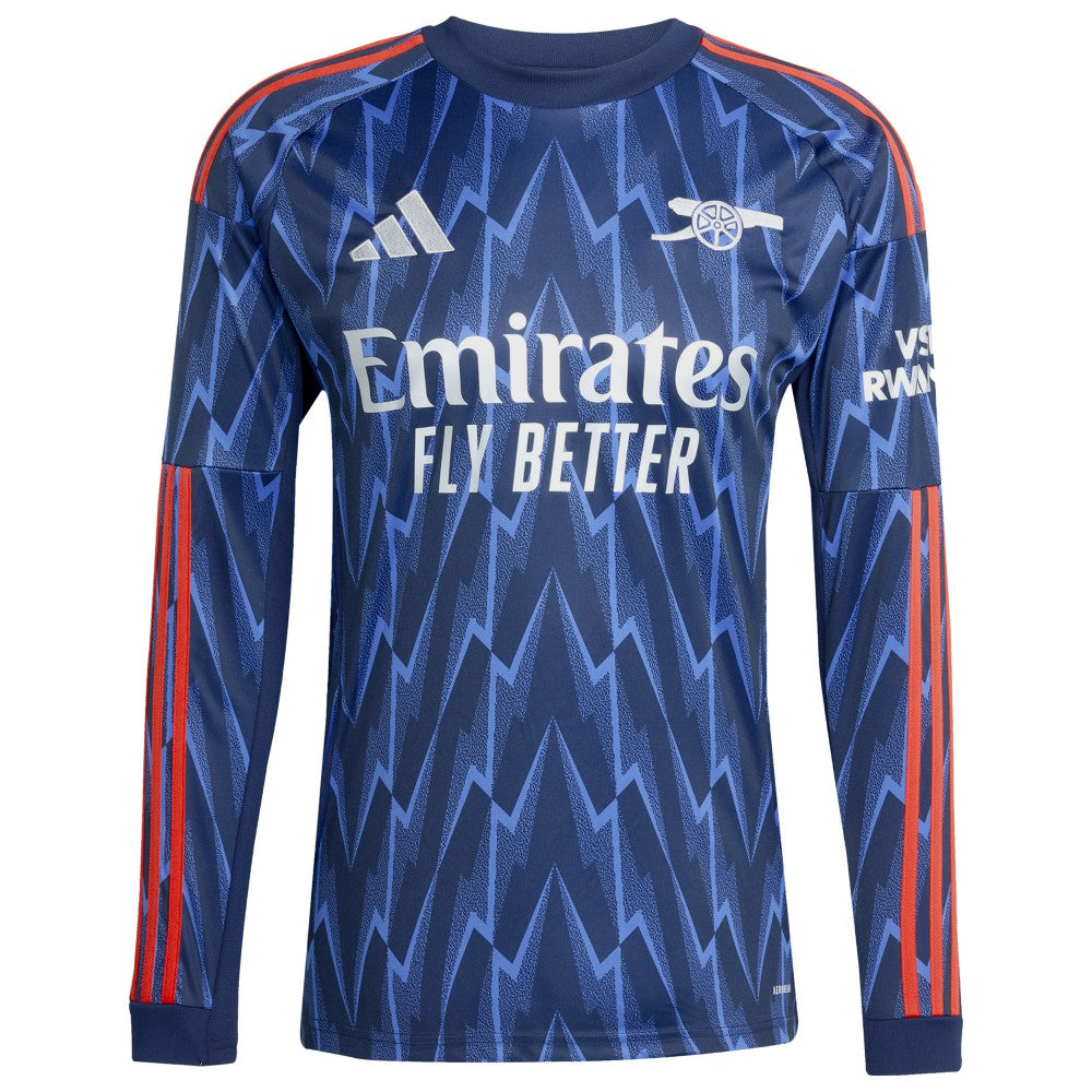 William Saliba Arsenal 2025/26 Away Replica Long Sleeve Player Jersey - Blue | Adidas cheap