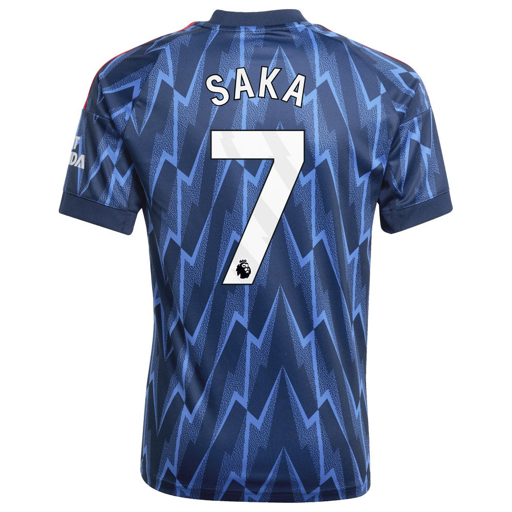Bukayo Saka Arsenal Youth 2025/26 Away Replica Player Jersey - Blue | Adidas on sale