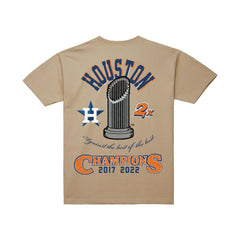 Houston Astros Legacy Defined T-Shirt - Cream | Mitchell & Ness
