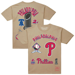 Philadelphia Phillies Legacy Defined T-Shirt - Cream | Mitchell & Ness