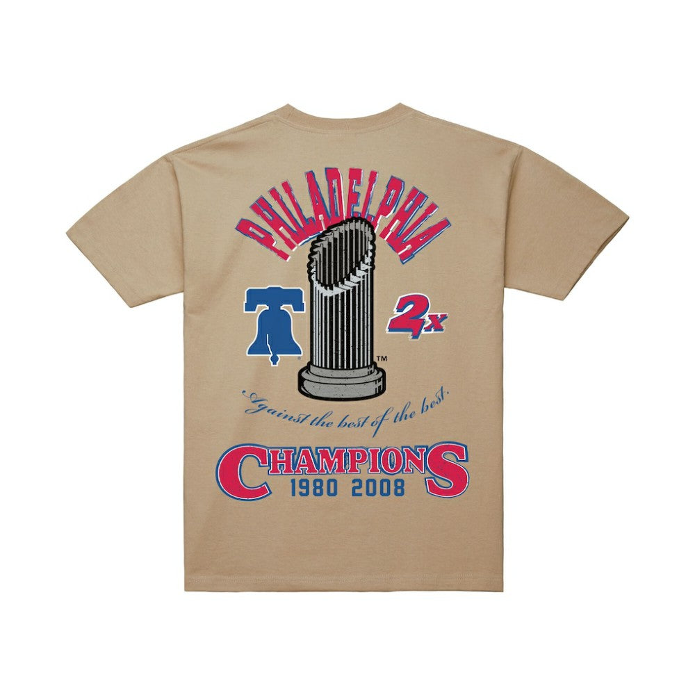 Philadelphia Phillies Legacy Defined T-Shirt - Cream | Mitchell & Ness