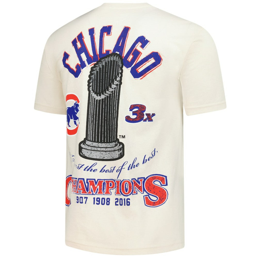 Chicago Cubs Legacy Defined T-Shirt - Cream | Mitchell & Ness