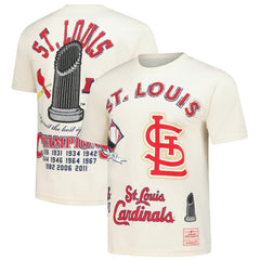St. Louis Cardinals Legacy Defined T-Shirt - Cream | Mitchell & Ness