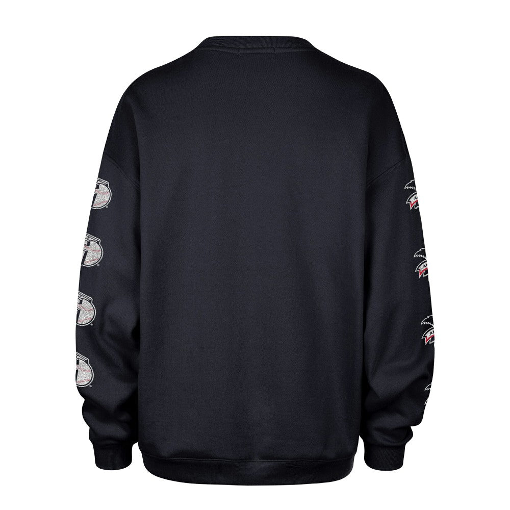 Cleveland Guardians Women's Trendy Team Go Big Oversized Sweatshirt - Navy | 47 brand