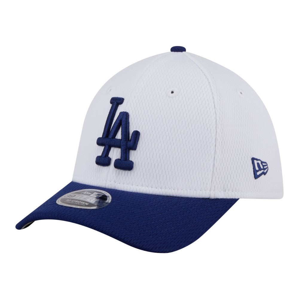 Los Angeles Dodgers Youth Baseball 39THIRTY M-Crown Flex Hat - White/Royal | New Era