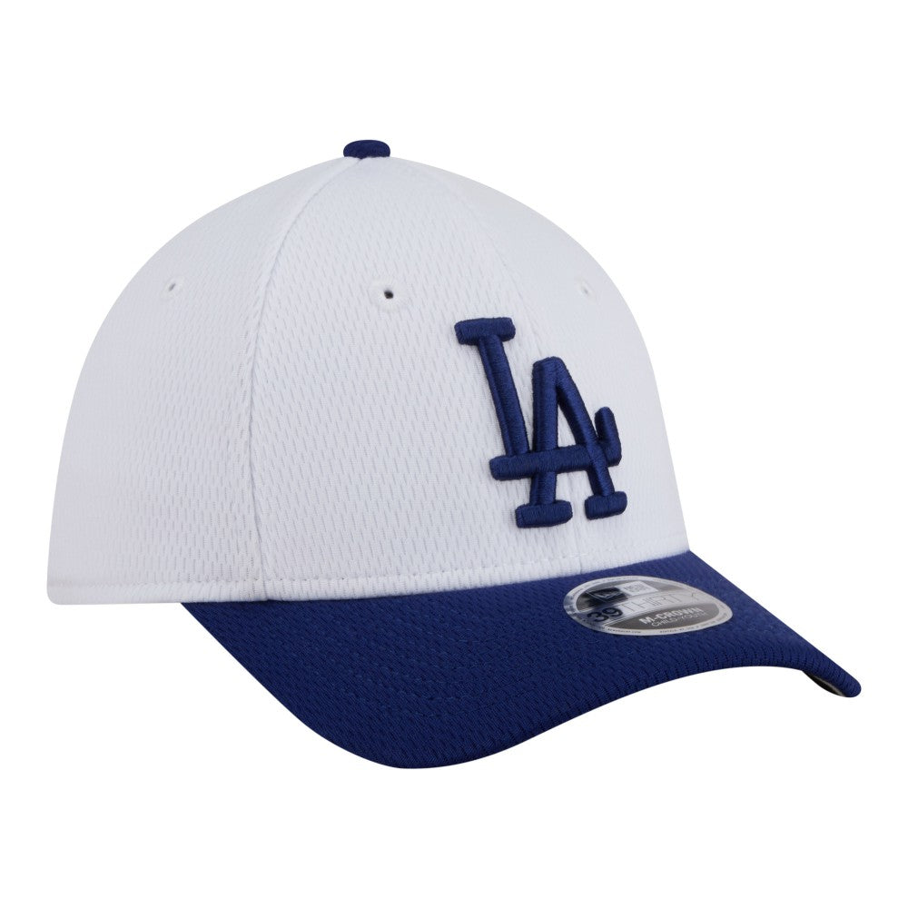Los Angeles Dodgers Youth Baseball 39THIRTY M-Crown Flex Hat - White/Royal | New Era
