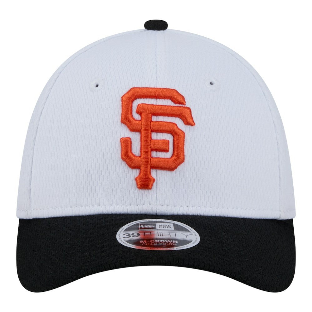 San Francisco Giants Youth Baseball 39THIRTY M-Crown Flex Hat - White/Black | New Era