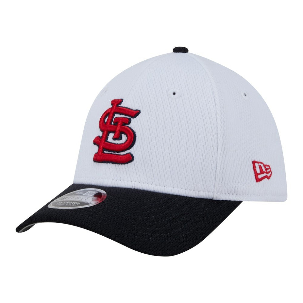 St. Louis Cardinals Youth Baseball 39THIRTY M-Crown Flex Hat - White/Red | New Era