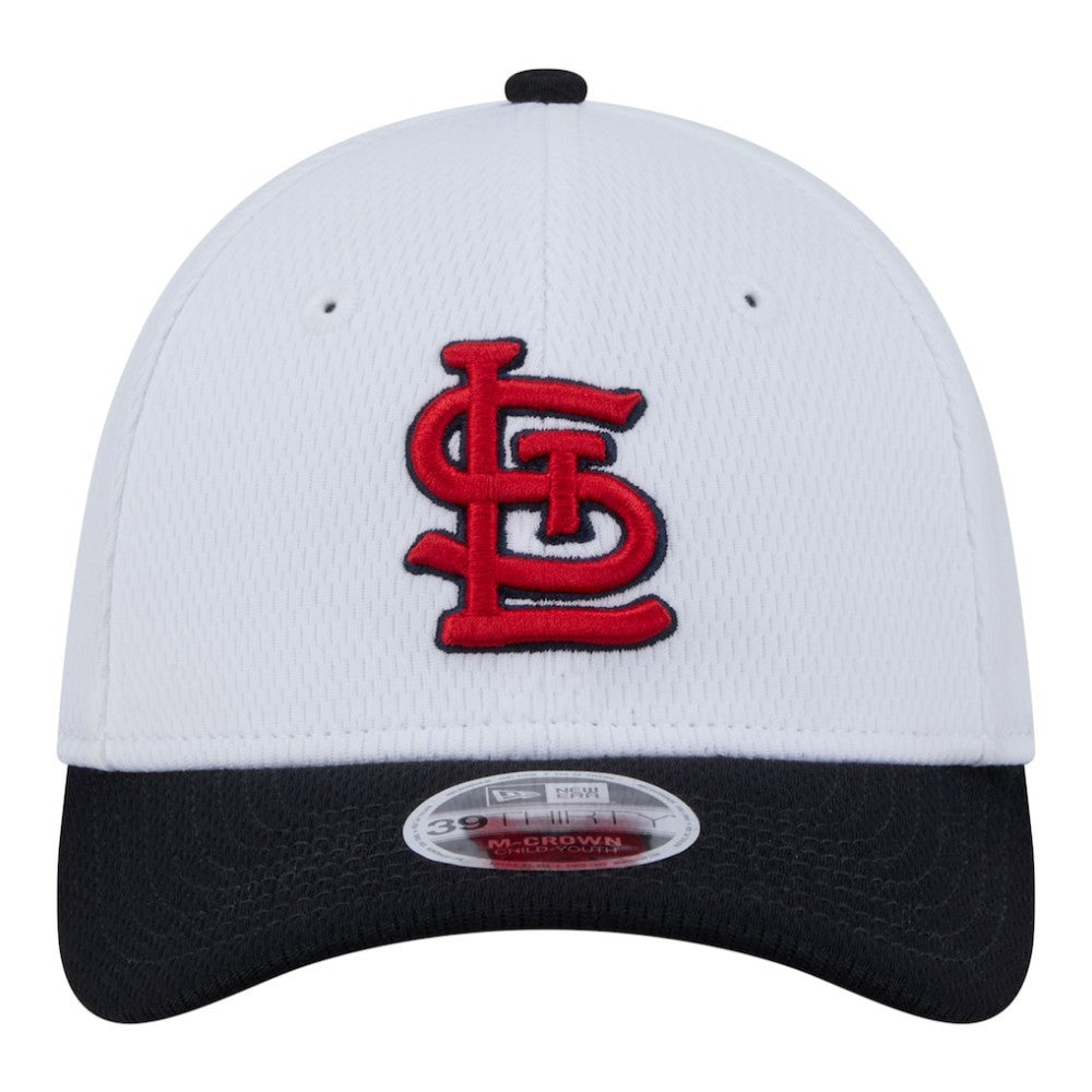 St. Louis Cardinals Youth Baseball 39THIRTY M-Crown Flex Hat - White/Red | New Era