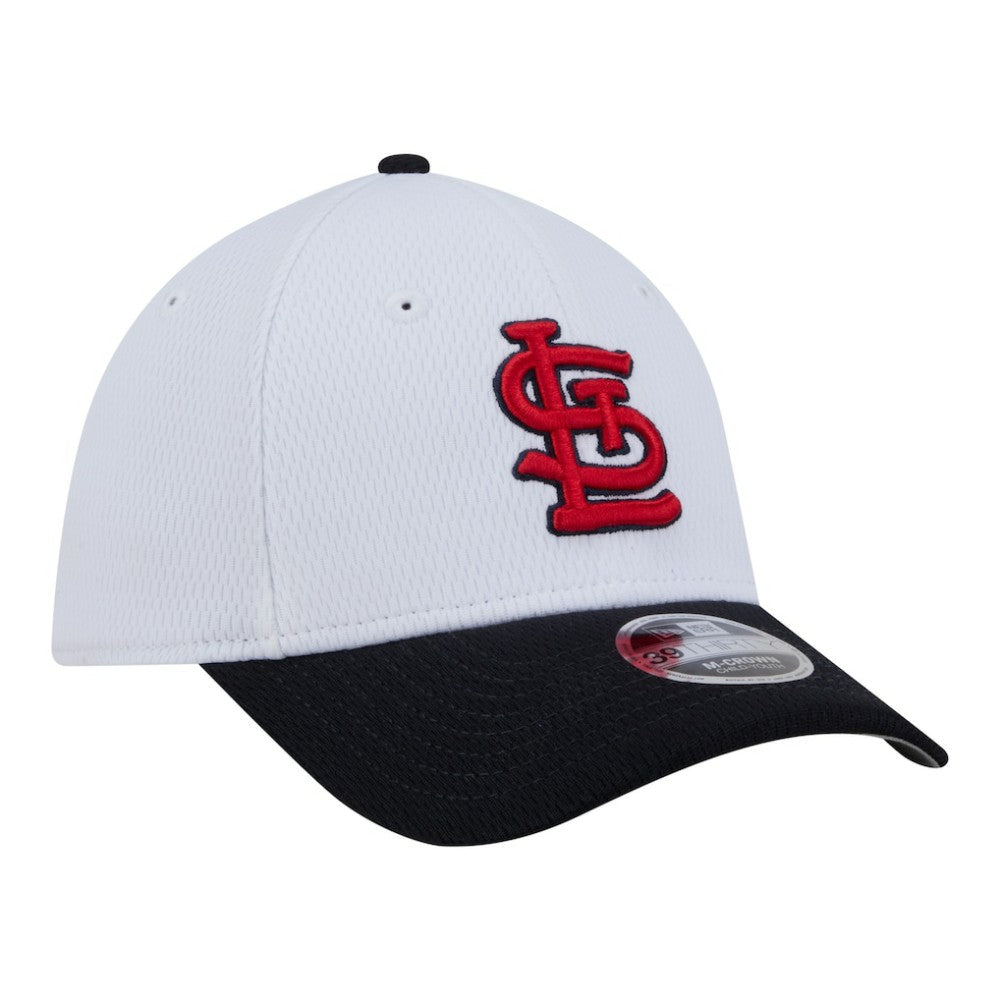 St. Louis Cardinals Youth Baseball 39THIRTY M-Crown Flex Hat - White/Red | New Era