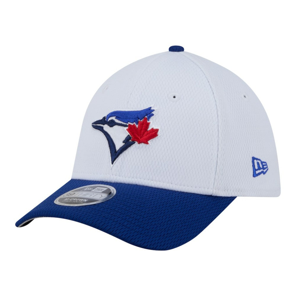 Toronto Blue Jays Youth  Baseball 39THIRTY M-Crown Flex Hat - White/Royal | New Era