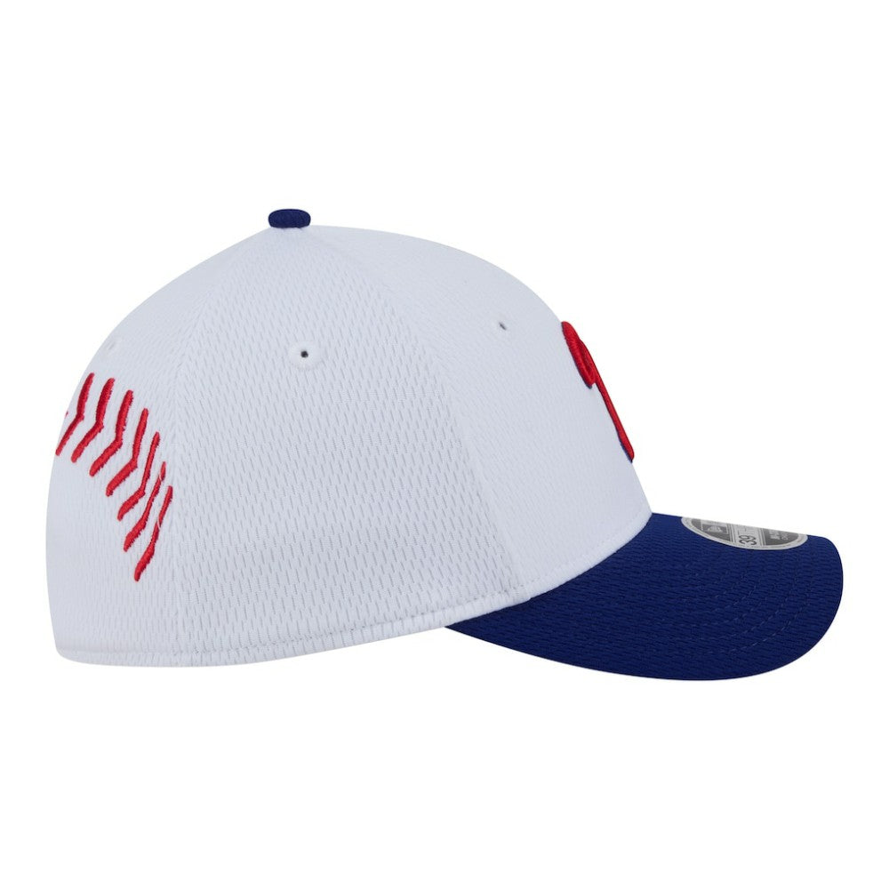 Philadelphia Phillies Youth Baseball 39THIRTY M-Crown Flex Hat - White/Red | New Era
