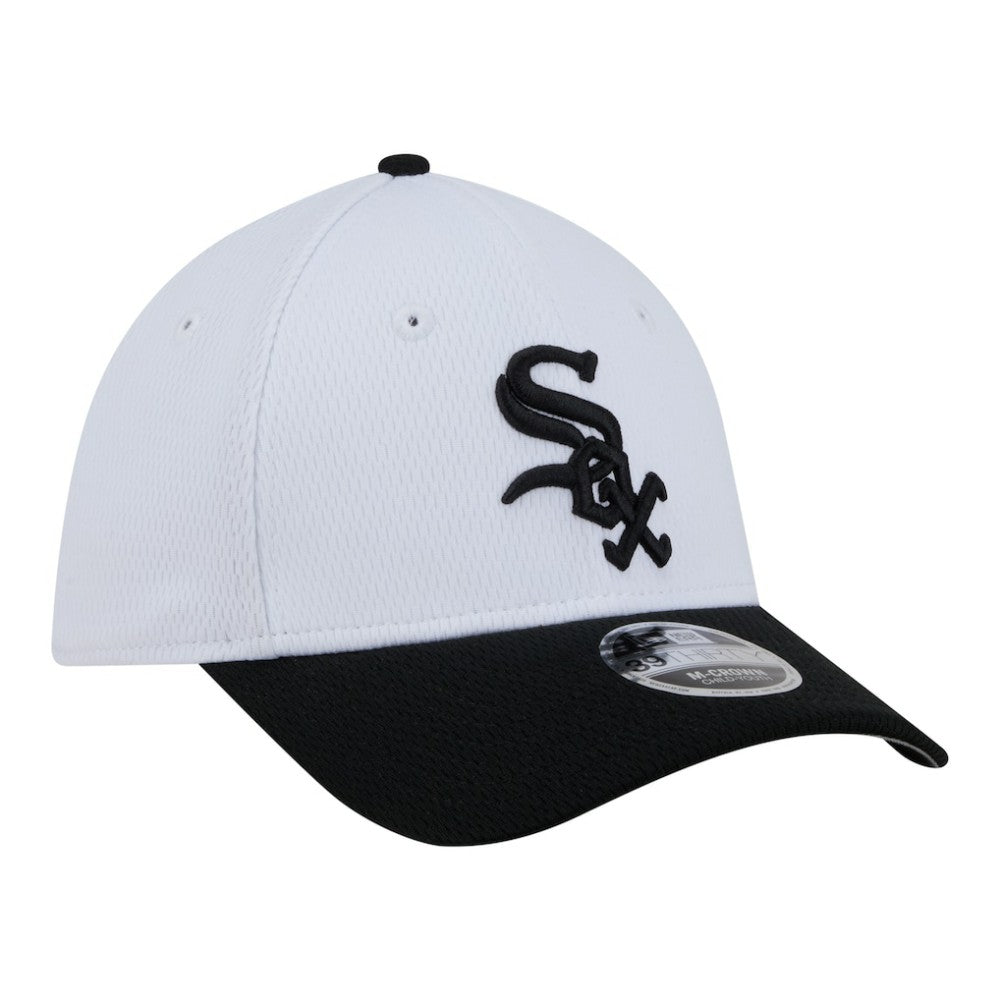Chicago White Sox Youth Baseball 39THIRTY M-Crown Flex Hat - White/Black | New Era