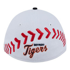Detroit Tigers Youth Baseball 39THIRTY M-Crown Flex Hat - White/Navy | New Era