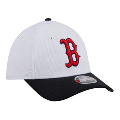 Boston Red Sox Youth Baseball 39THIRTY M-Crown Flex Hat - White/Navy | New Era