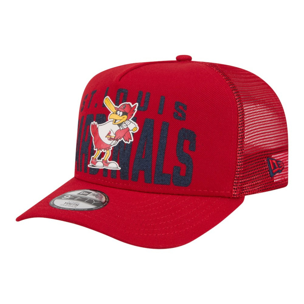 St. Louis Cardinals Youth Logo Fade A-Frame 9FIFTY Snapback Hat - Red | New Era