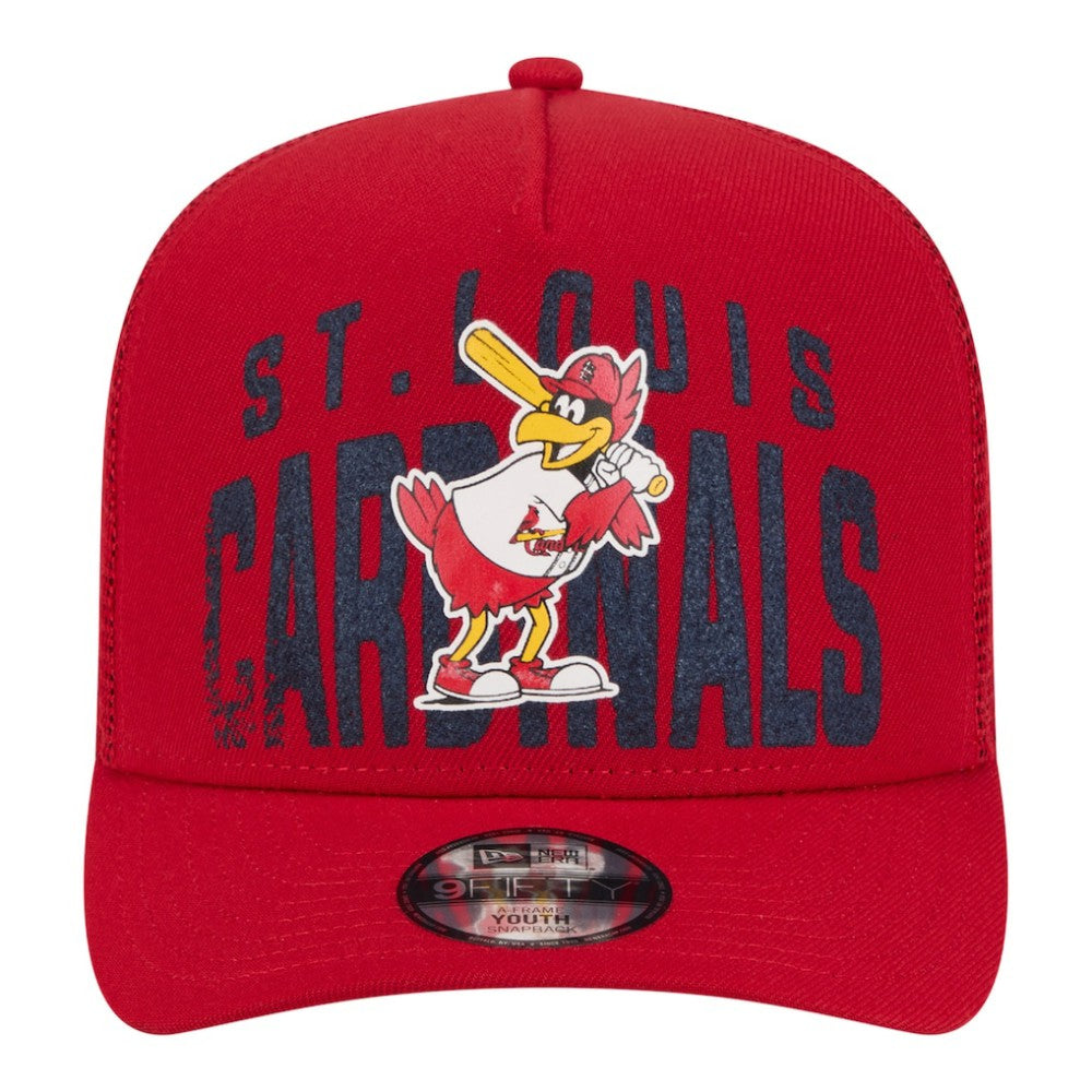 St. Louis Cardinals Youth Logo Fade A-Frame 9FIFTY Snapback Hat - Red | New Era