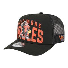 Baltimore Orioles Youth Logo Fade A-Frame 9FIFTY Snapback Hat - Black | New Era