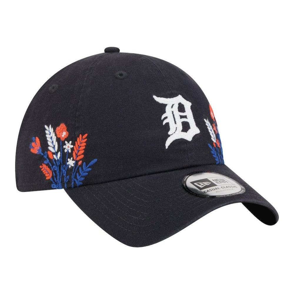 Detroit Tigers Women's Wildflower Casual Classic Adjustable Hat - Navy | New Era
