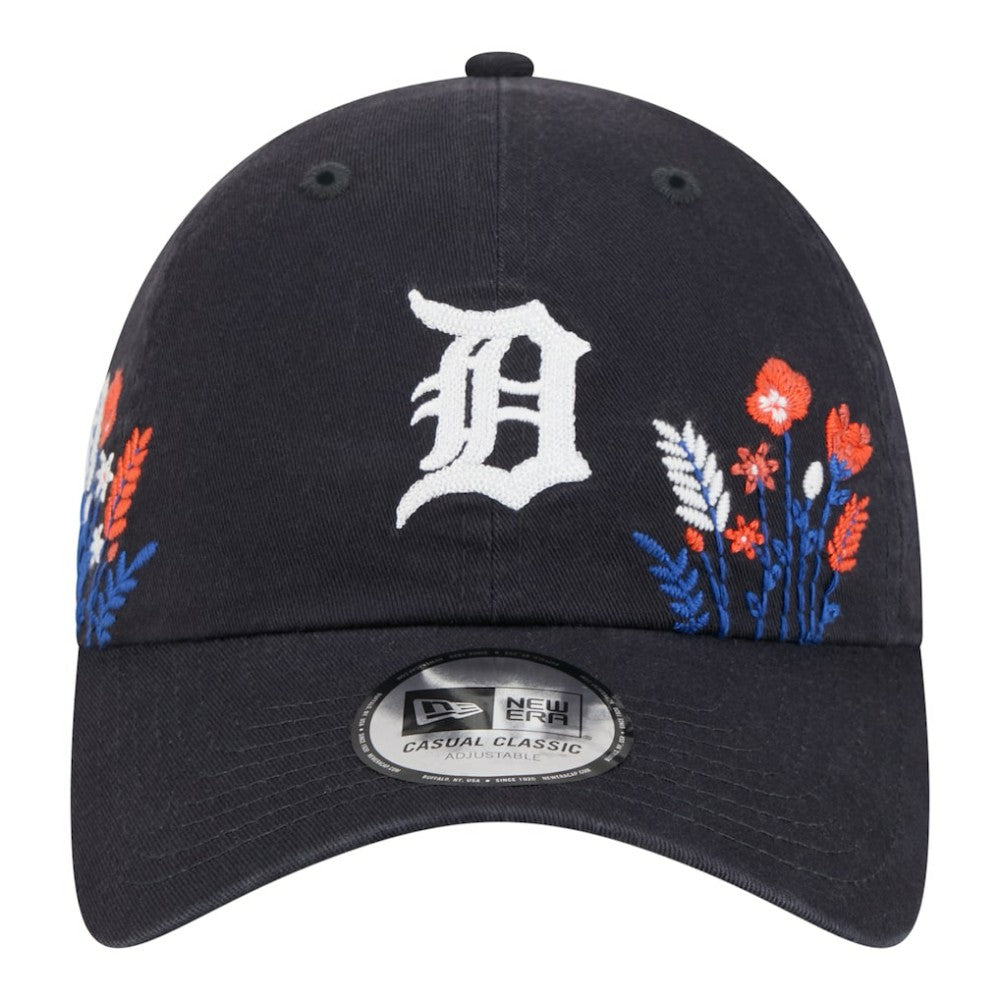 Detroit Tigers Women's Wildflower Casual Classic Adjustable Hat - Navy | New Era