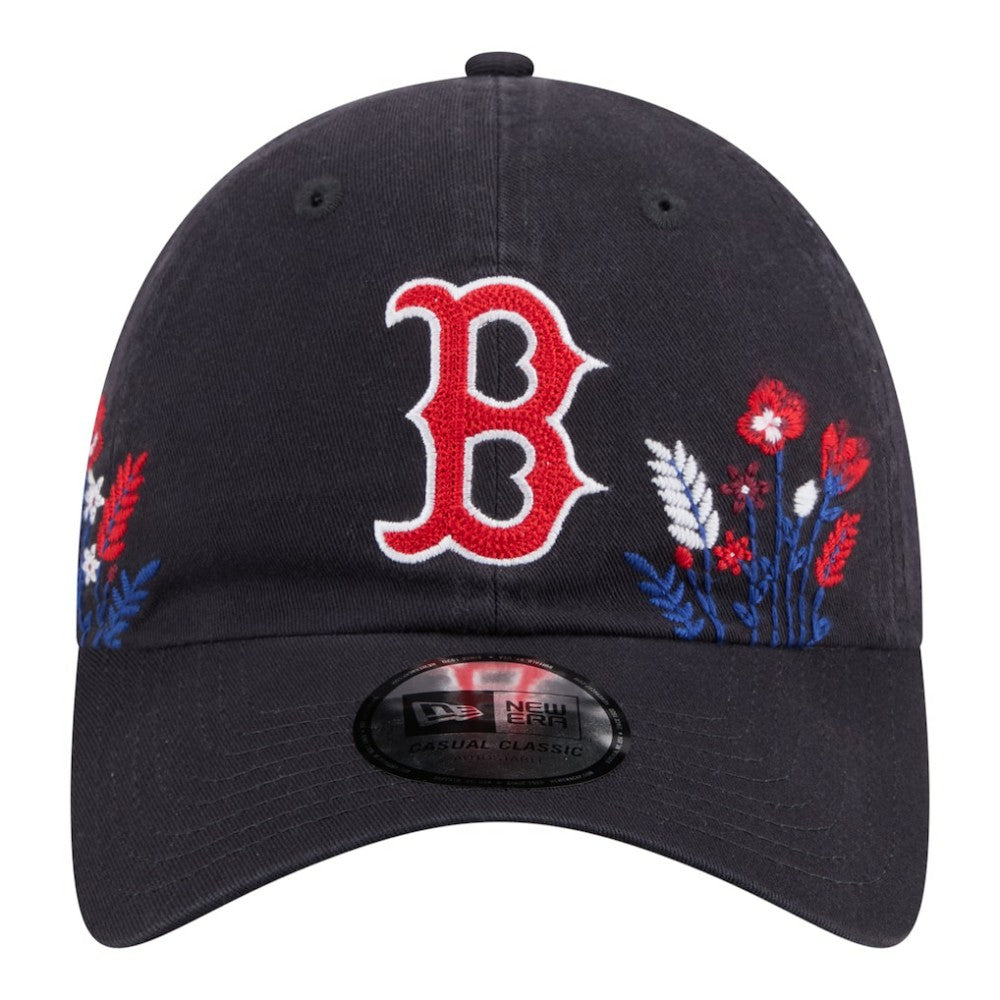 Boston Red Sox Women's Wildflower Casual Classic Adjustable Hat - Navy | New Era
