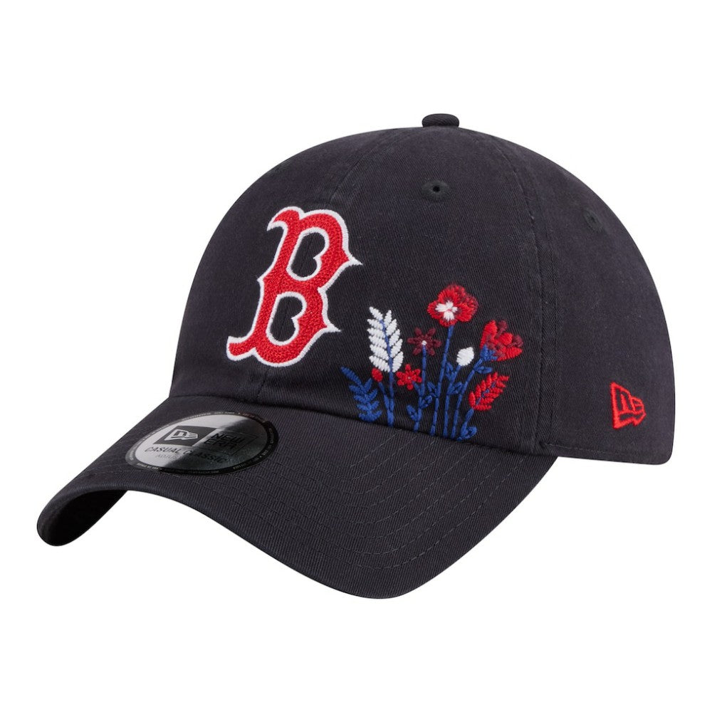 Boston Red Sox Women's Wildflower Casual Classic Adjustable Hat - Navy | New Era