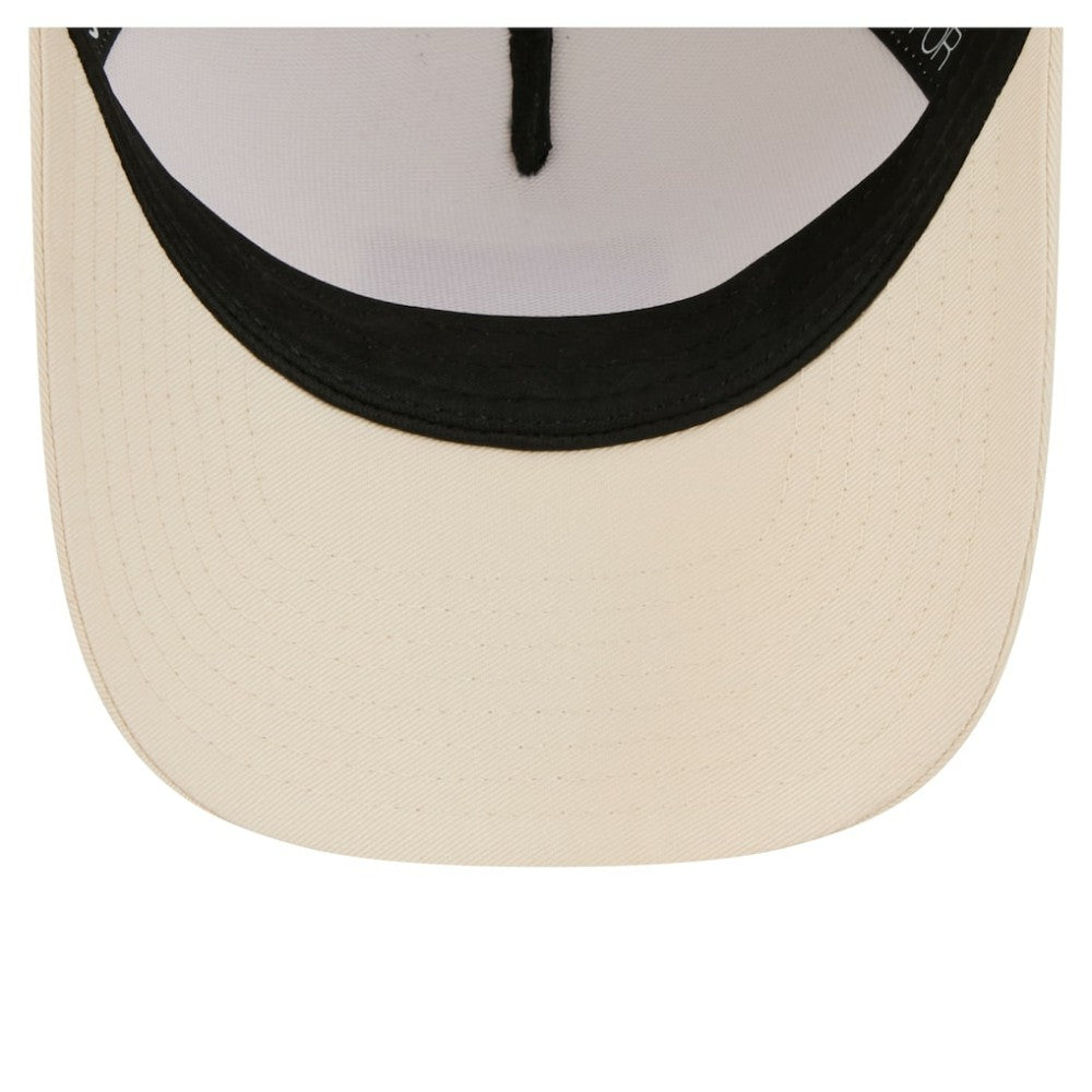 New York Mets Women's Tonal Patch 9FORTY M-Crown A-Frame Trucker Adjustable Hat - Light Beige | New Era
