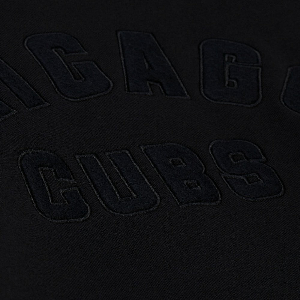 Chicago Cubs Phantom Fleece Crewneck Sweatshirt - Black | Mitchell & Ness