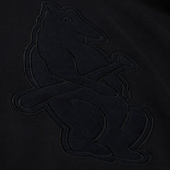 Chicago Cubs Phantom Fleece Crewneck Sweatshirt - Black | Mitchell & Ness