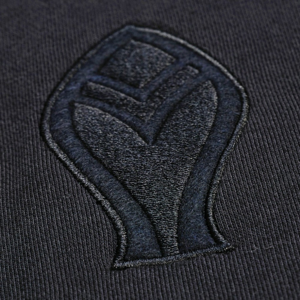 Atlanta Braves Phantom Fleece Crewneck Sweatshirt - Black | Mitchell & Ness