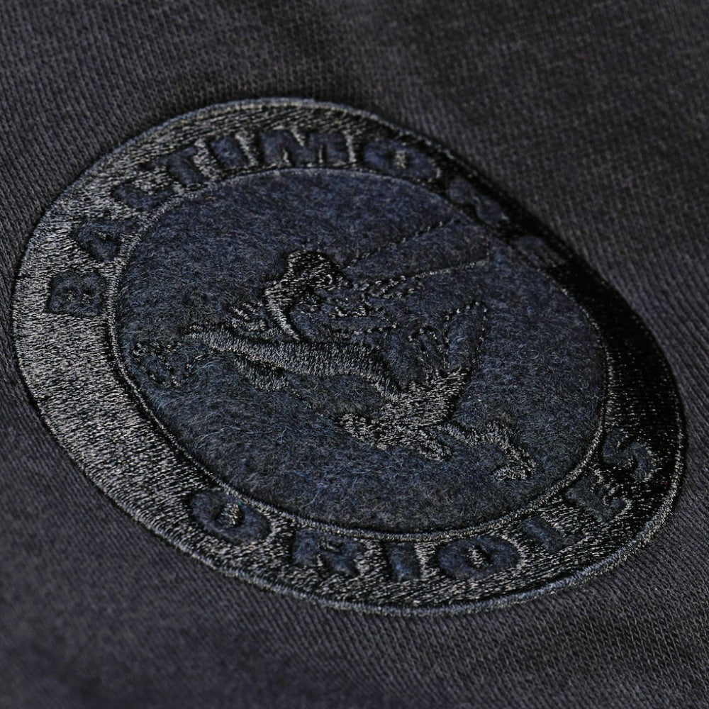 Baltimore Orioles Phantom Fleece Crewneck Sweatshirt - Black | Mitchell & Ness