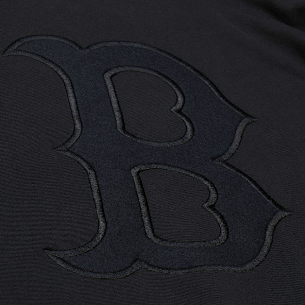 Boston Red Sox Phantom Fleece Crewneck Sweatshirt - Black | Mitchell & Ness