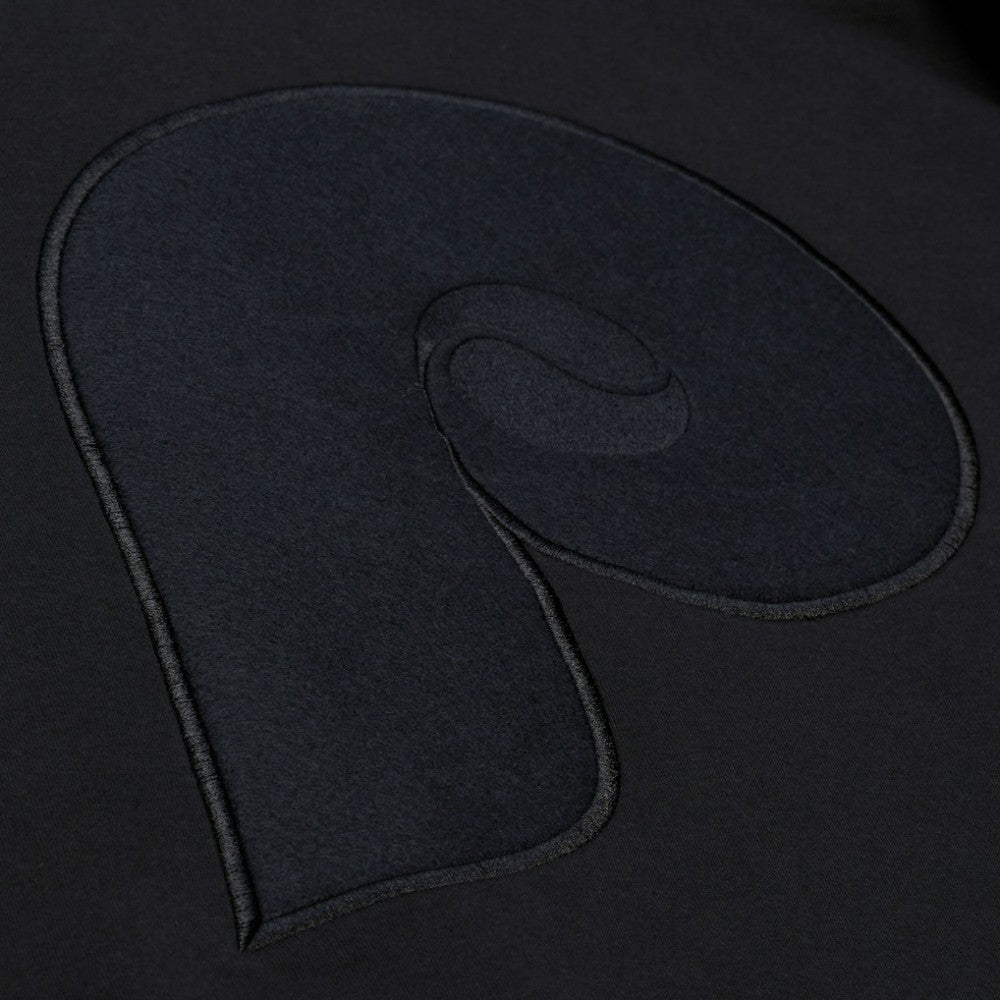 Philadelphia Phillies Phantom Fleece Crewneck Sweatshirt - Black | Mitchell & Ness