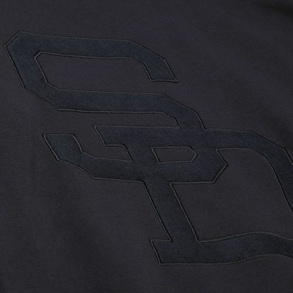 San Diego Padres Phantom Fleece Crewneck Sweatshirt - Black | Mitchell & Ness
