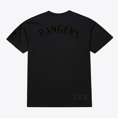 Texas Rangers Cooperstown Collection Phantom T-Shirt - Black | Mitchell & Ness