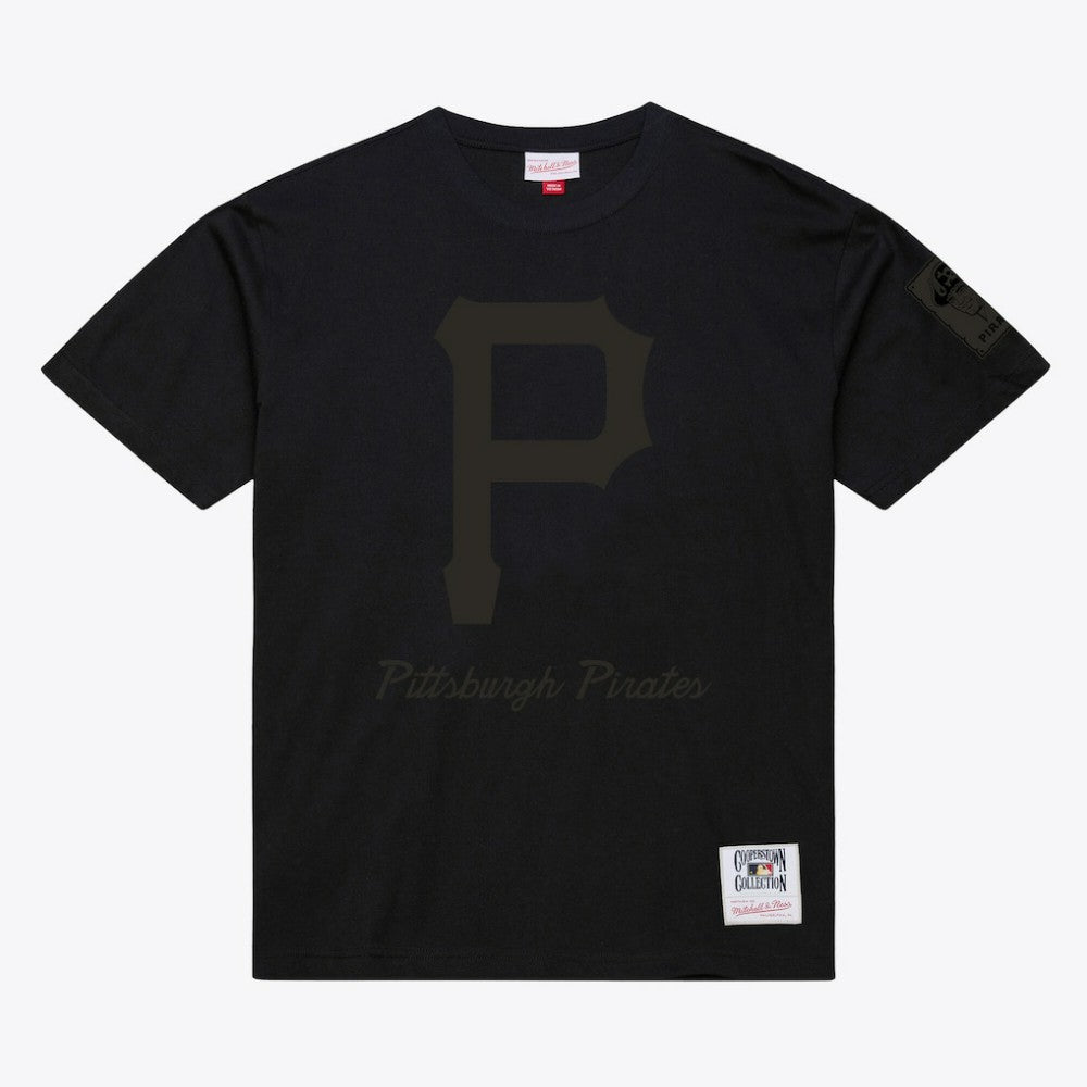 Pittsburgh Pirates Cooperstown Collection Phantom T-Shirt - Black | Mitchell & Ness