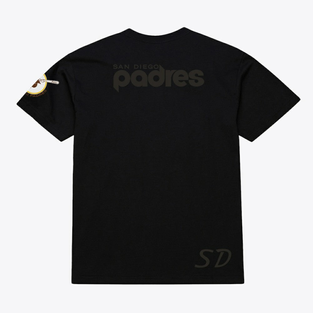 San Diego Padres Cooperstown Collection Phantom T-Shirt - Black | Mitchell & Ness