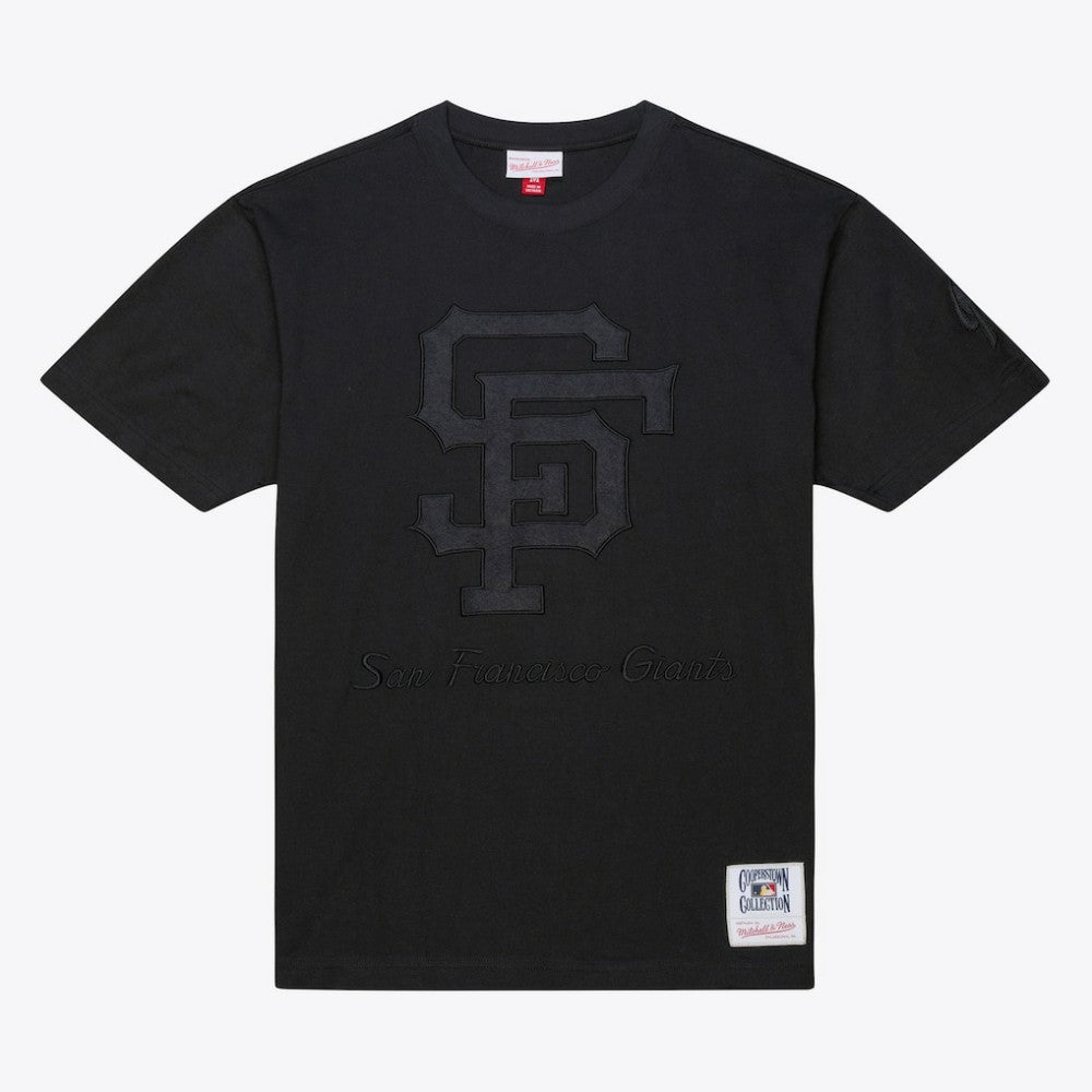 San Francisco Giants Cooperstown Collection Phantom T-Shirt - Black | Mitchell & Ness