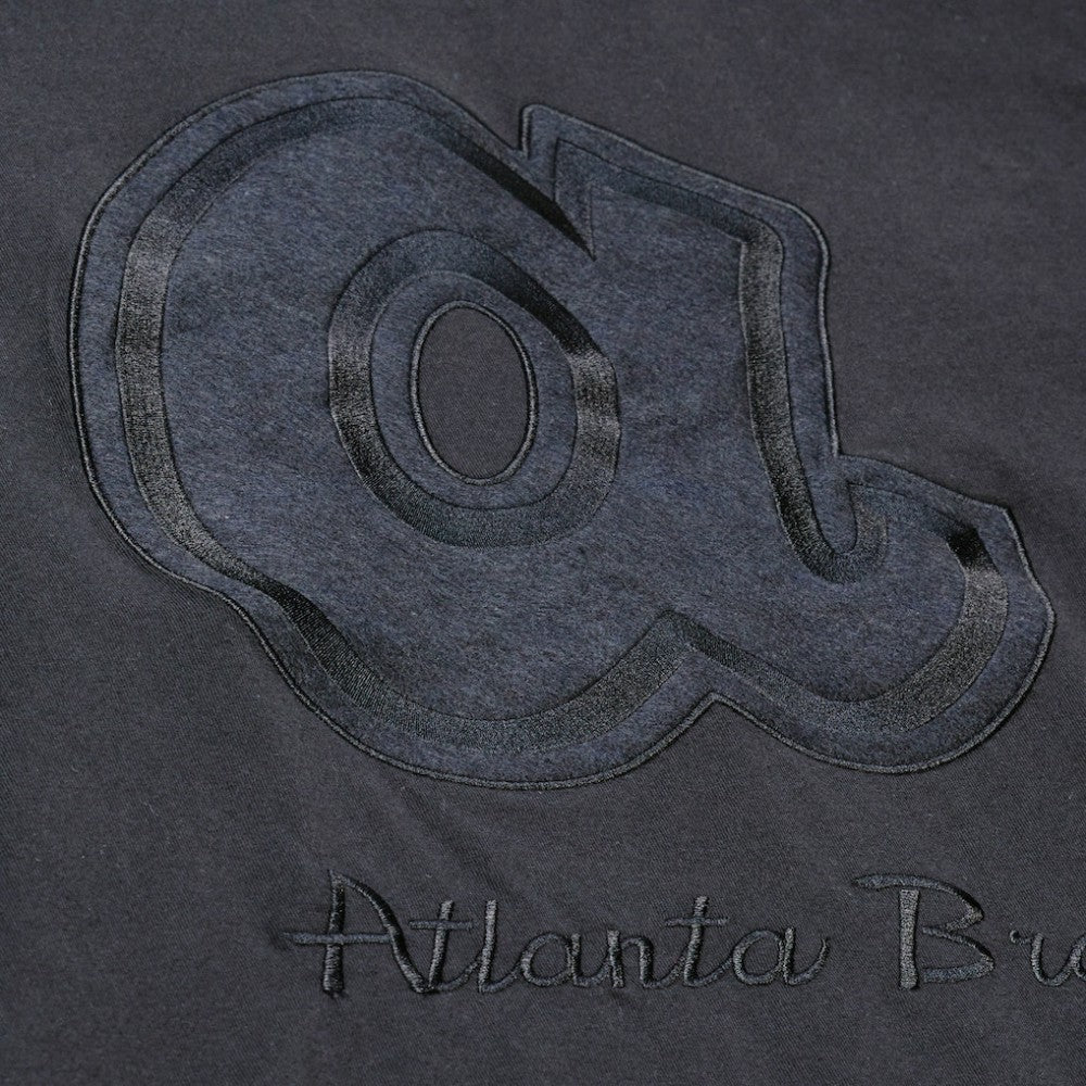 Atlanta Braves Cooperstown Collection Phantom T-Shirt - Black | Mitchell & Ness