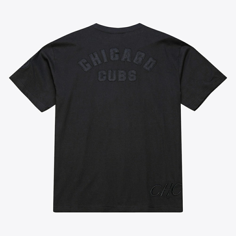 Chicago Cubs Cooperstown Collection Phantom T-Shirt - Black | Mitchell & Ness