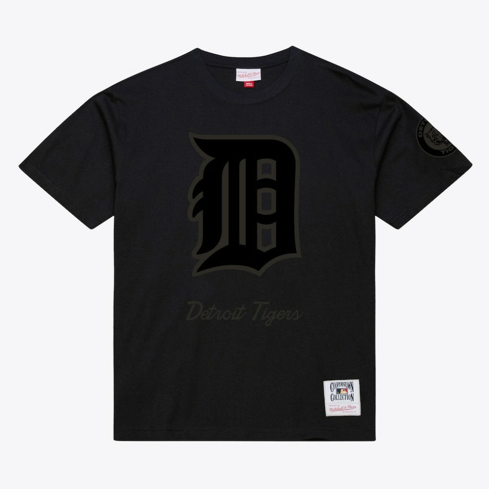 Detroit Tigers Cooperstown Collection Phantom T-Shirt - Black | Mitchell & Ness