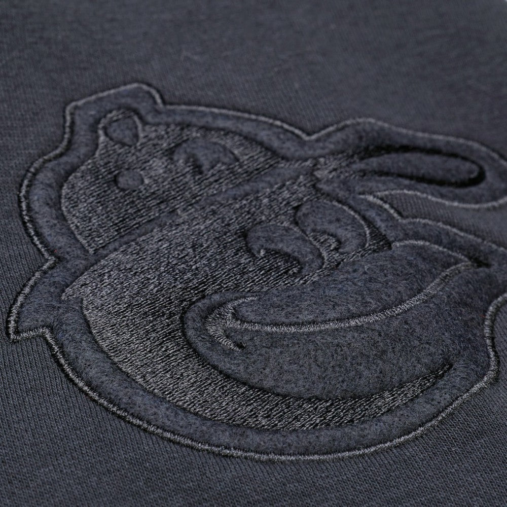 Baltimore Orioles Phantom Fleece Hoodie - Black | Mitchell & Ness