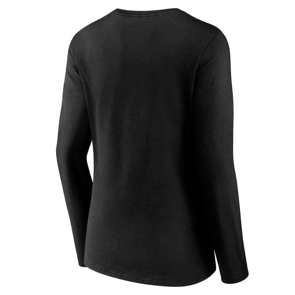 Cincinnati Bengals Women's Streak V-Neck Long Sleeve T-Shirt - Black cheap